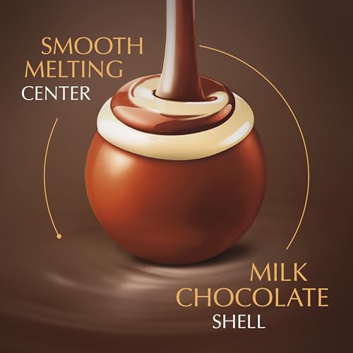 Lindt LINDOR Fudge Swirl Milk Chocolate Truffles, Milk Chocolate Candy with Smooth, Melting Truffle Center, Great for gift giving, 5.1 oz. Bag (6 Pack)