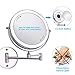 Amelar 8 Inch Wall Mounted Makeup Mirror Adjustable LED Light Touch Screen 1X/10X Magnifying Two Sided 360° Swivel Extendable Vanity Mirror for Bathroom Chrome Finished Powered by Batteries