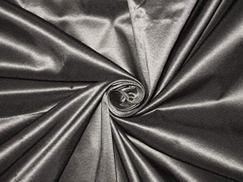 Taffetas 100% pure soie gris acier en pièce continue de 152,4 cm pour haute couture