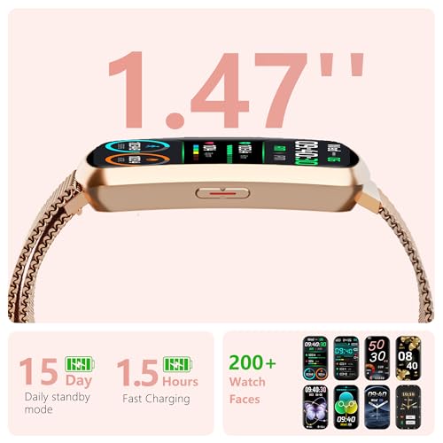 Image of Health Fitness Tracker, Smart Watch with 24 /7 Heart Rate, Activity Tracker with Blood Pressure and Blood Oxy-gen Monitor, 120 Sport Mode Waterproof Sleep Tracker for Women Men