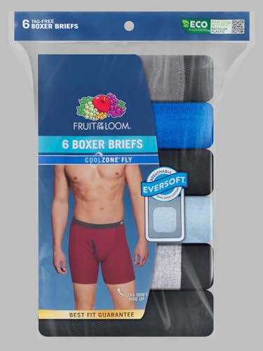 Image of Fruit of the Loom Men's Coolzone Boxer Briefs, Moisture Wicking & Breathable