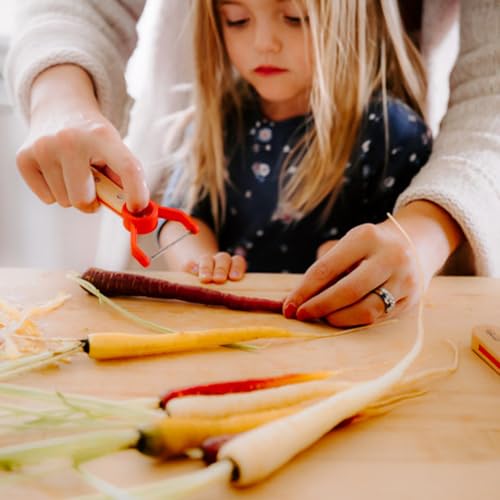 Opinel Le Petit Chef, Kinder Sparschäler, Rostfrei, Edelstahl, Buchenholz, Rot, M – Ansicht 8