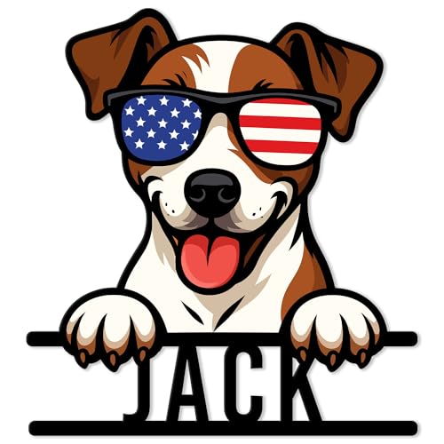 Personalized Jack Russell Metal Sign with Custom Dog Name