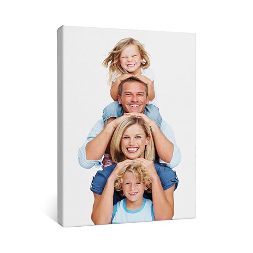 Smile Art Design Custom Photo Print Canvas Print with your Photos Personalized Photo Picture Frame Personalized Gifts Wedding Gift Bridal Decorations - 40x30 inches