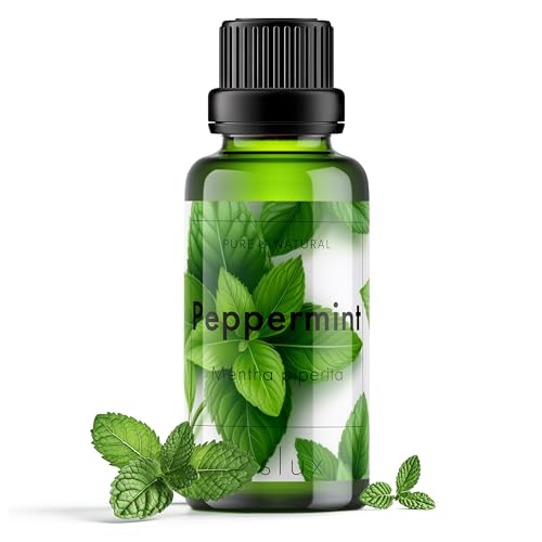 Image of ESSLUX PEPPERMINT ESSENTIAL OIL - 100% PURE MINT OIL FOR HAIR, LIPS, DIFFUSER & DIY SPRAY | NATURAL PEPPERMINT OIL FOR AROMA, HOME FRESHENING & MORE - 120ML