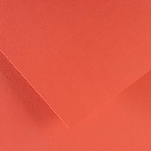 CANSON Iris Vivaldi, Papel Colorido A4 em Pacote de 25 Folhas Soltas, Gramatura 185 g/m², Cor Coral