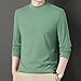 Men's Mock Neck Long Sleeve T-Shirts Fashion Fleece Pullover Shirts Sweater Slim Fit Basic Undershirt Top (X-Large,Green)