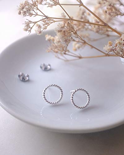 Boma Jewelry Sterling Silver Open Circle Rope Stud Earrings3