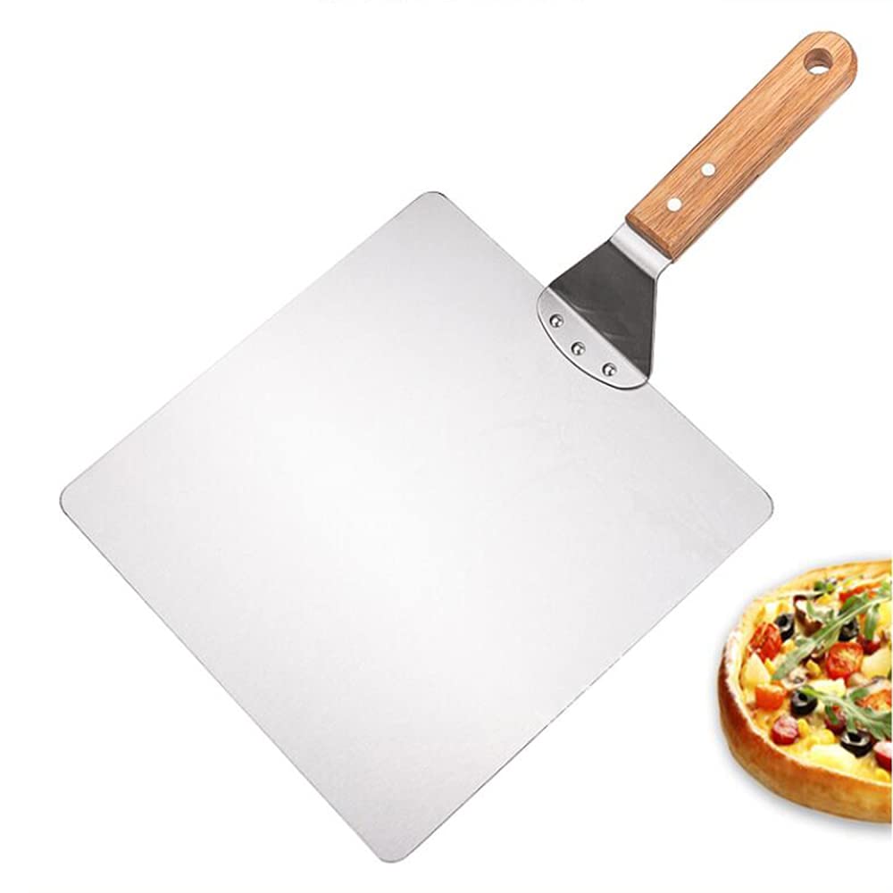 Pala per Pizza Professionale, Acciaio Inossidabile Resistente per cucine professionali/quadrata/10 Pollici