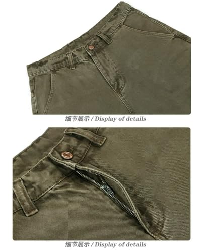 Jeans Pants Trouser Denim Retro Street Trendy Washed Casual Commuter Straight Leg for Men and Women 6