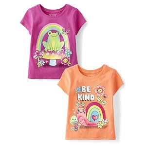 The Children’s Place Baby-Girls and Toddler Assorted Everyday Short Sleeve Graphic T-Shirts,multipacks