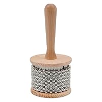 CENPEK Hochwertiges Cabasa-Percussion-Musikinstrument aus Holz mit Metallperlenkette