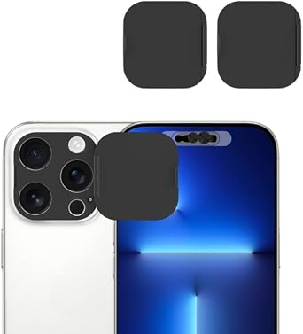 Privacy Camera Cover Compatible for iPhone 16 Pro /16 Pro Max/15 Pro /15 Pro Max/14 Pro /14 Pro Max with 2 Front Camera Privacy Cover,Face Recognition On/Off, Camera Lens Protector Protect Privacy and Security 2 Pack