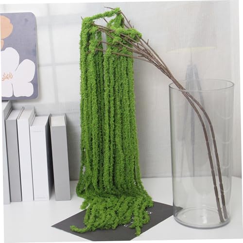 5 Flores de amaranto verde artificial de 130 cm para ramos y decoración 3