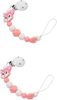 ibasenice 2 Pçs Chupeta Corrente Chupetas De Silicone Chupeta Infantil Chupeta De Silicone Clipe Chupeta Lovey Silicone Dentição Corrente Mordedor De Silicone Seguro Chupeta Clipe Apaziguar