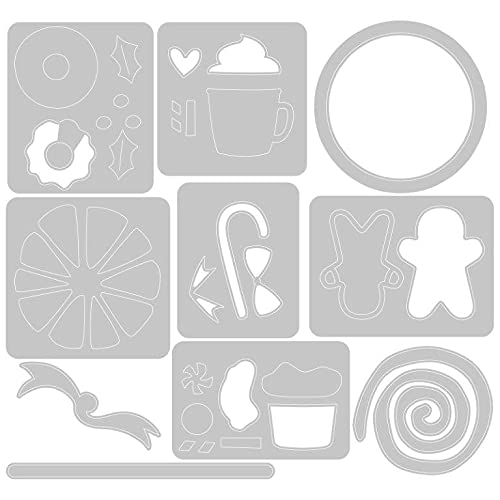 Sizzix Fustella Bigz Doodle Leaves di Olivia Rose | 666028 | Capitolo 4 2022 SRD, Alluminio, Multicolour, One Size