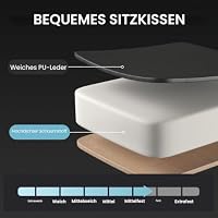 Gaming Stuhl mit Fußstütze, Ergonomischer Gaming-Stuhl, Computerstuhl mit Lendenwirbelstütze, Kopfstütze, Computerstuhl höhenverstellbar mit 360° drehbarem Sitz für Büro oder Gaming – Ansicht 5