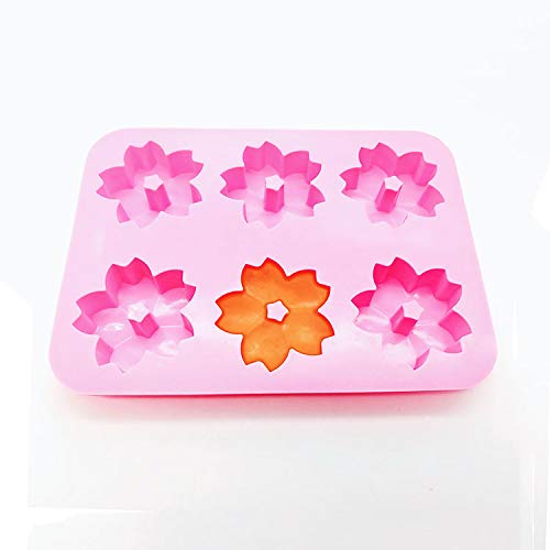 Moldes de silicona para hielos en forma de flor, 6 cavidades miniatura 5