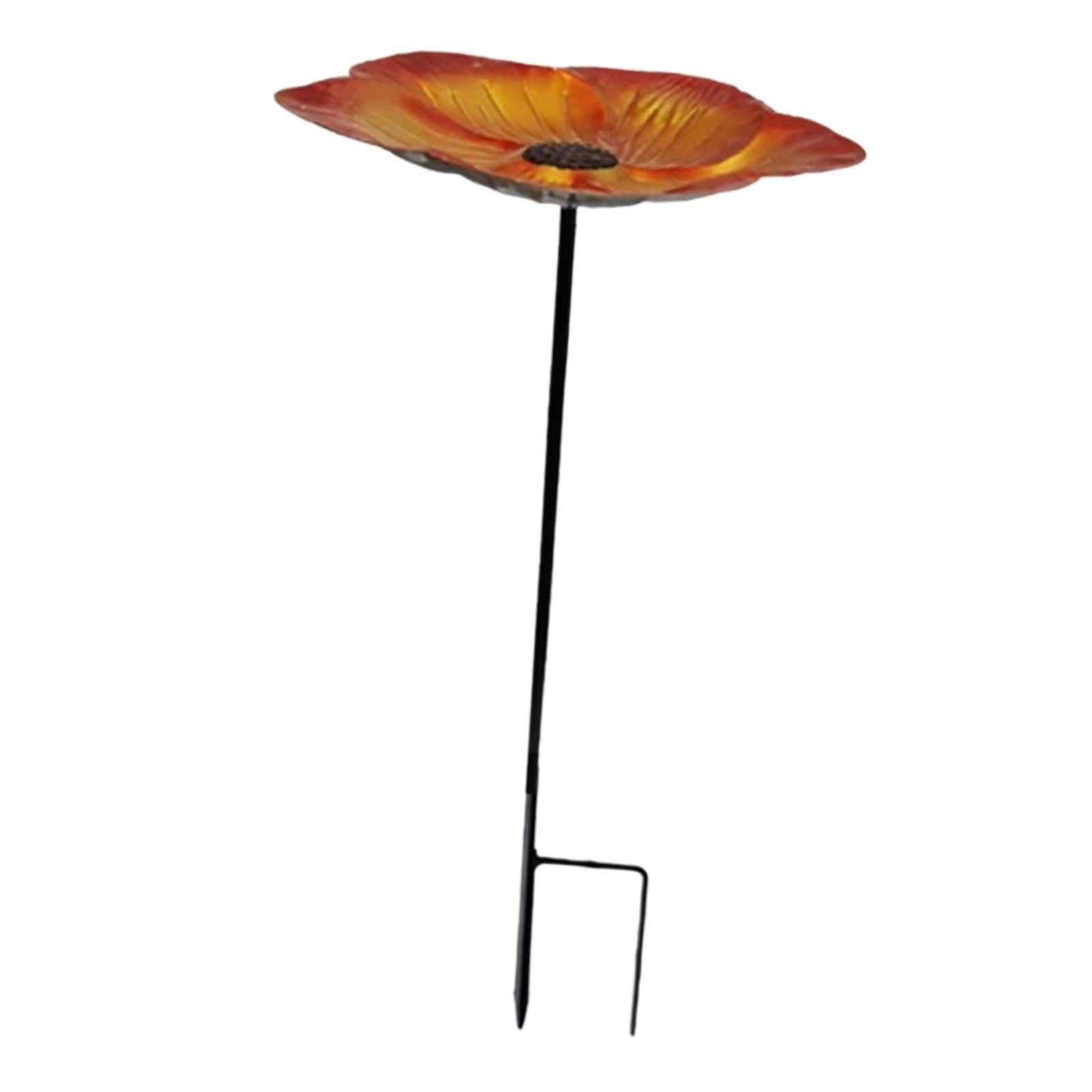 Bird Feeder Bowl with Stake Multipurpose Bird Feeder for Lawn Outdoors Patio Golden Brown|Home & Garden|Yard, Garden & Outdoor Living|Bird & Wildlife Accessories|Birdbaths-image-0