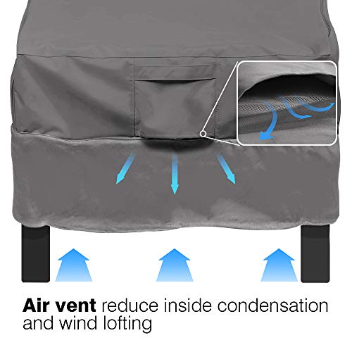 Image of Vailge Patio Chair Covers, Lounge Deep Seat Cover, Heavy Duty and Waterproof Outdoor Lawn Patio Furniture Covers (4 Pack - Medium, Grey)