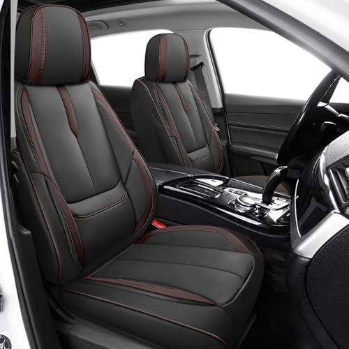 Image of Seat Covers for Chevy Silverado 1500 2007-2026 (Black&Coffee,Front Set)