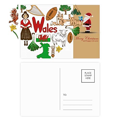 Cartes postales Wales Love Heart lot de 20 à envoyer durant vos vacances