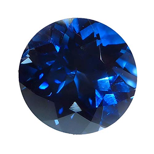 SaiDian 1 Pcs Loose Gemstones 12mm Round Shape Natural Blue Tanzanite for Women Jewelry Making Ring Necklace Beads Bracelet DIY