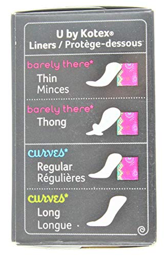 Kotex U Barely There Liners, Thin, 18 Ct. (Pack Of 2) (2) #TOP3