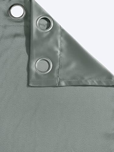 Image of Home Sizzler 1 Piece Solid Blackout Eyelet Polyester Window Curtain - 5 Feet, Grey