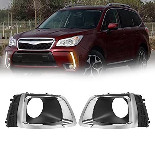 Bisel de luz antiniebla cromado que resalta el frontal de Subaru Forester XT modelos 2014 a 2016