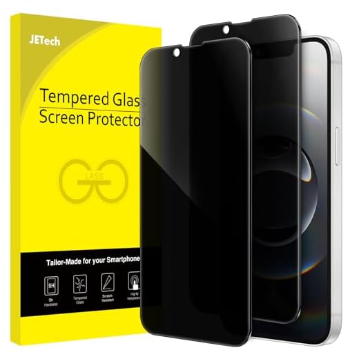 JETech Privacy Full Coverage Screen Protector for iPhone 16e 6.1-Inch 2025, Anti-Spy Tempered Glass Film, Edge to Edge Protection Case-Friendly, 2-Pack