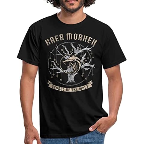 Spreadshirt® The Witcher Kaer Morhen The School of The Wolf Men's T-Shirt, S, Black Cover