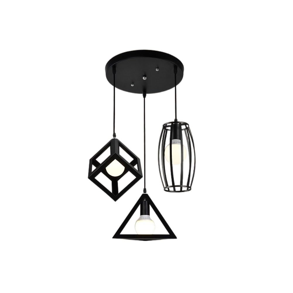 Chandelier fer forgé 3 têtes pour éliminer les zones d'ombre sur îlot et table de bar