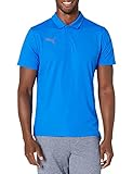 PUMA Men's TeamLIGA Sideline Polo, Electric Blue Lemonade/White, X-Large