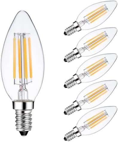 Sunaiony E14 Light Bulb 40 Watt Equivalent Dimmable 2700K European Base
