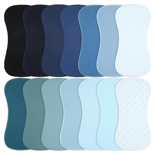 Image of Benoxine Muslin Burp Cloths 19" x 9", Baby Burping Clothes, Large Extra Soft Absorbent for Unisex Newborn Boys and Girls, 14-Pack