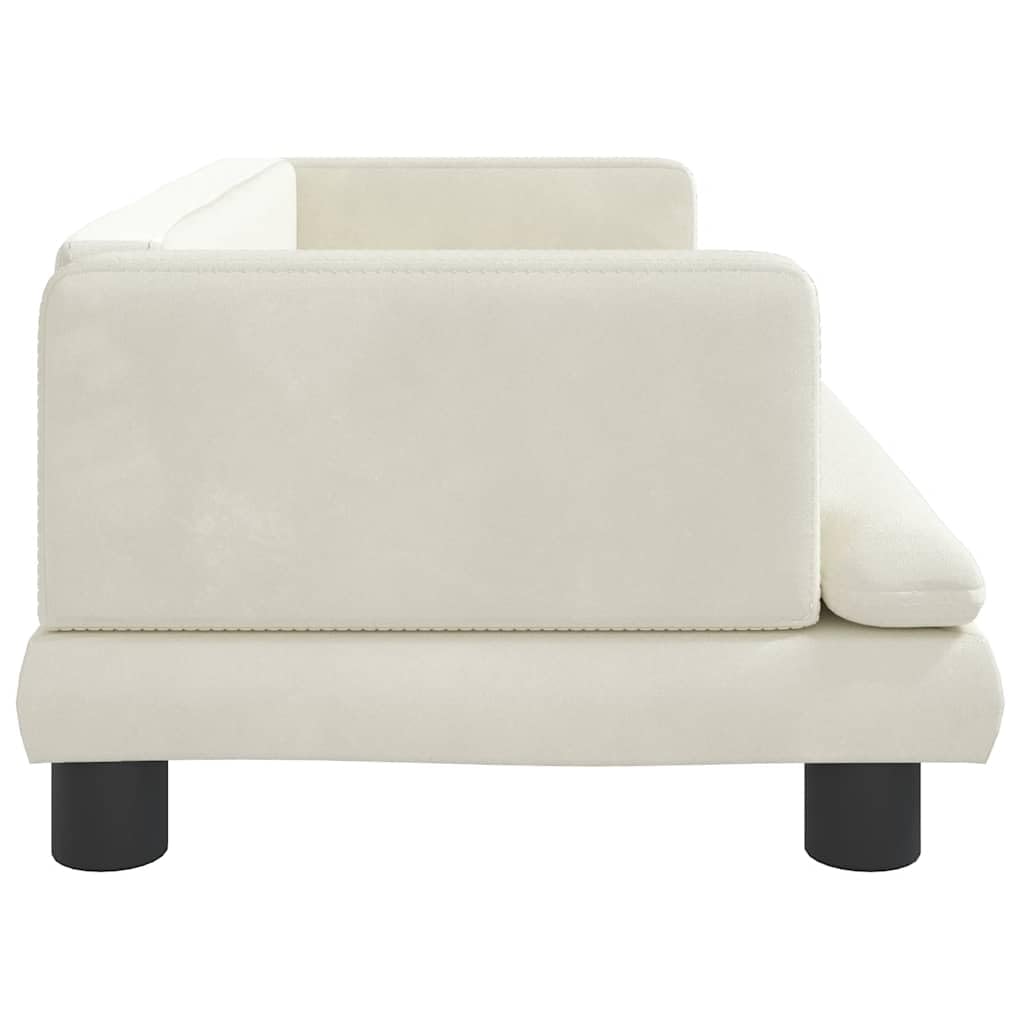 Cuccia per cani in velluto color crema, 80 x 45 x 30 cm, con morbida schiuma, bordo antiscivolo, accogliente e delicata sulle articolazioni, ideale come cuccia per cani, letto per animali