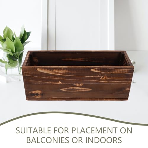 Jardinera de madera resistente CANIGHT de diseño rústico duradero 4