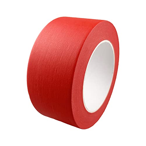 Baijixin 2 Inch Red Wide Masking Tape 2 Inch X 55 Yard