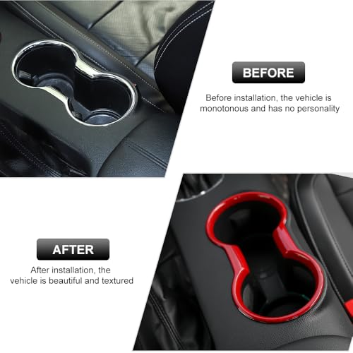 Cubierta de portavasos interior rojo para Ford Mustang 2015-2023 miniatura 3