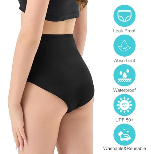 ToVii Period Swimwear for Teen Girls Leak Proof Period Bathing Suit for Women Bikini Bottom2