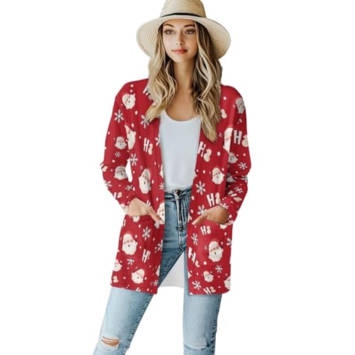 Image of Women's Open Front Cardigan Long Sleeve Loose Sweater Lightweight Soft Cardigan Jackets