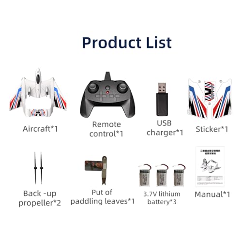 Goolsky RC Flugzeug 3in1 Ferngesteuertes - Wasser Land Luft Fernbedienung 2,4 GHz Gyroskop EPP Drohne Stunt Fliegen Schlitten Design