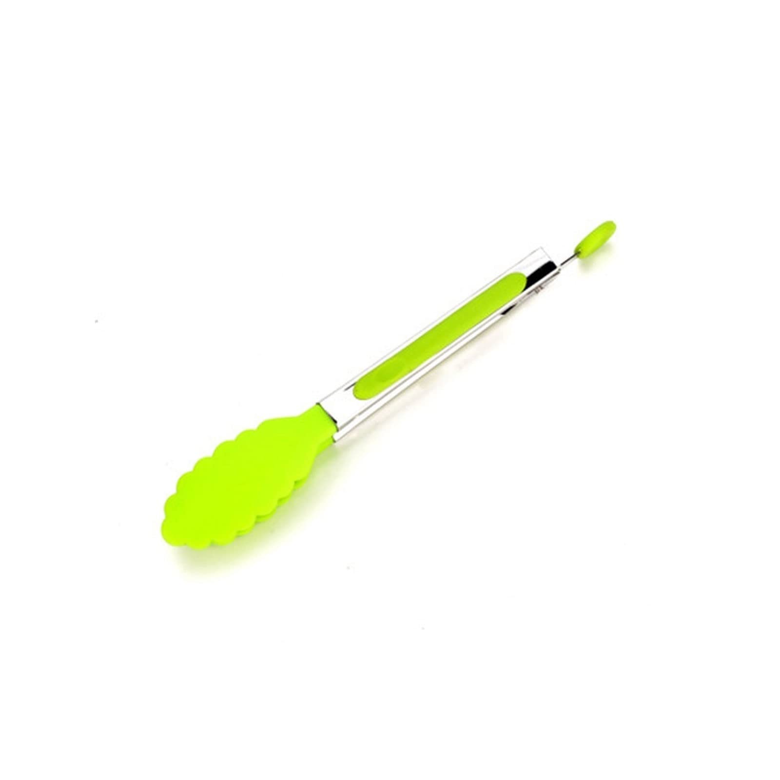 Kochzange, Küchenzange aus Edelstahl, Lebensmittelzange aus Silikon, Lebensmittelqualität, rutschfest, Grillzange, Utensil, Kochklammer (grün)