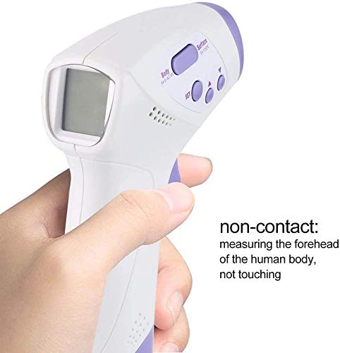 XIN-JI Termómetro Infrarrojo, Termómetro Profesional Superficie de los Objetos, Termómetro Frontal Infrarrojo Digital Multifuncional sin Contacto con Pantalla LCD y Retroiluminados Tricolor
