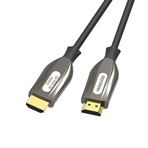 Akkkgoo 8K Fiber Optic Hdmi Cable 33Ft, Support 8K@60Hz, 4K@120Hz, 48Gbps, Dynamic Hdr, 3D, Earc, Dolby Vision, Hdcp2.2, 4:4:4, Compatible With Pc Ps4 Settop Box Hdtv Projector (10M) #TOP4