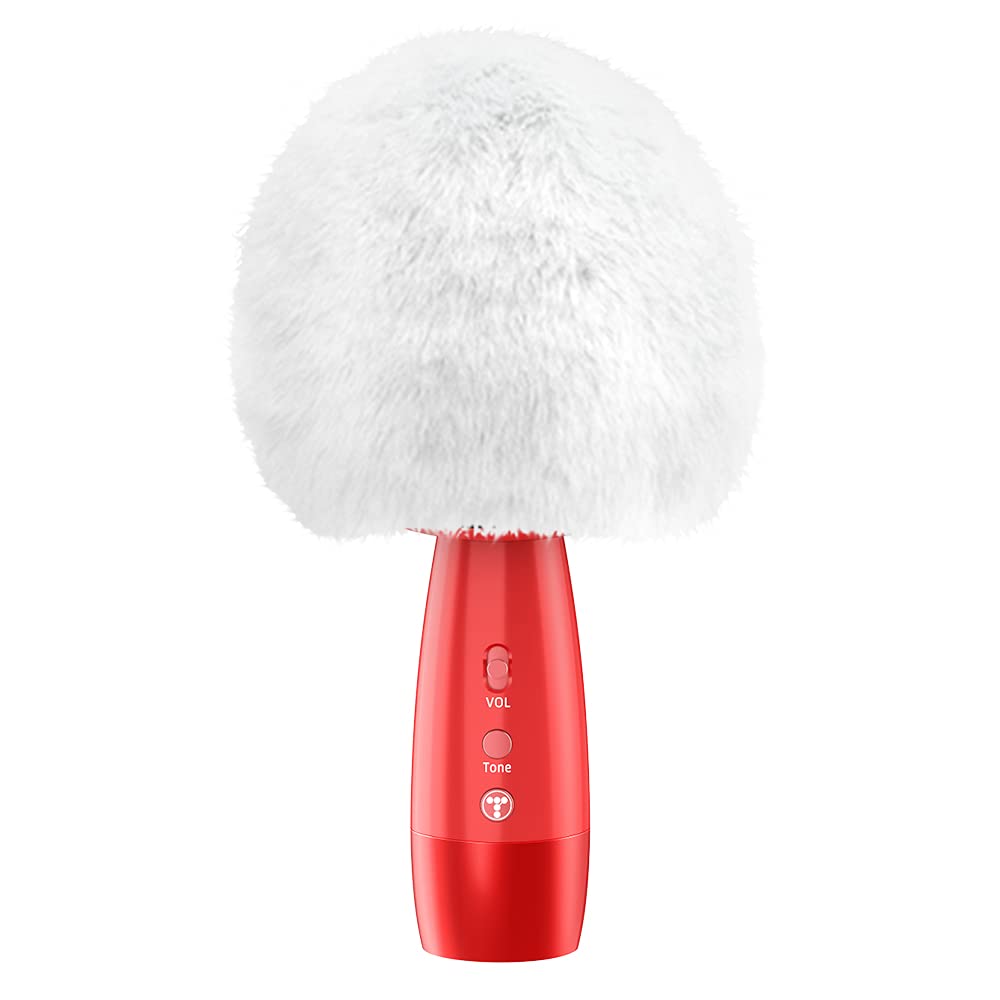 TOSING V3 Bluetooth Wireless Karaoke Microphone,Portable Handheld Microphone,Karaoke Machine for Home/Outdoor/Party/Car Compatible with Smart Phone/PC/TV (White)