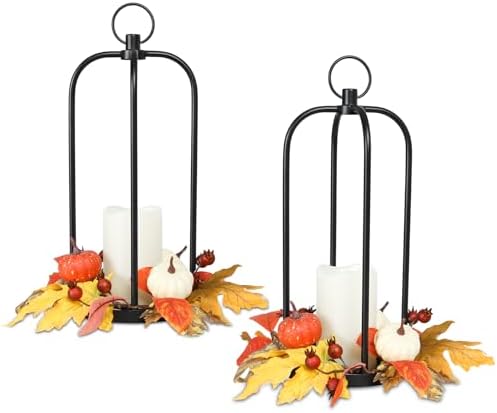 Outdoor Thanksgiving Decor 2 Packs, Fall Decorations Lantern15 Wa...