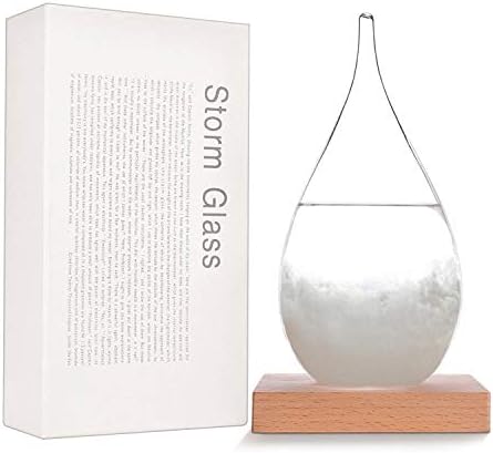 FUNOHYE Storm Glass Weather Stations Water Drop Weather Predictor Creative Forecast Bottle Nordic Style Decorative Weather Glass Decorative Centerpiece for Home Office (Large)
