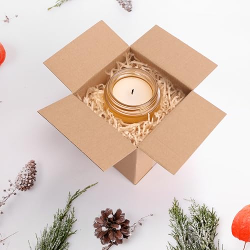 Image of Schliersee 5x5x5 Shipping Boxes Set of 50, Brown Kraft Corrugated Cardboard Square Business Boxes Mailers for Packaging, Moving